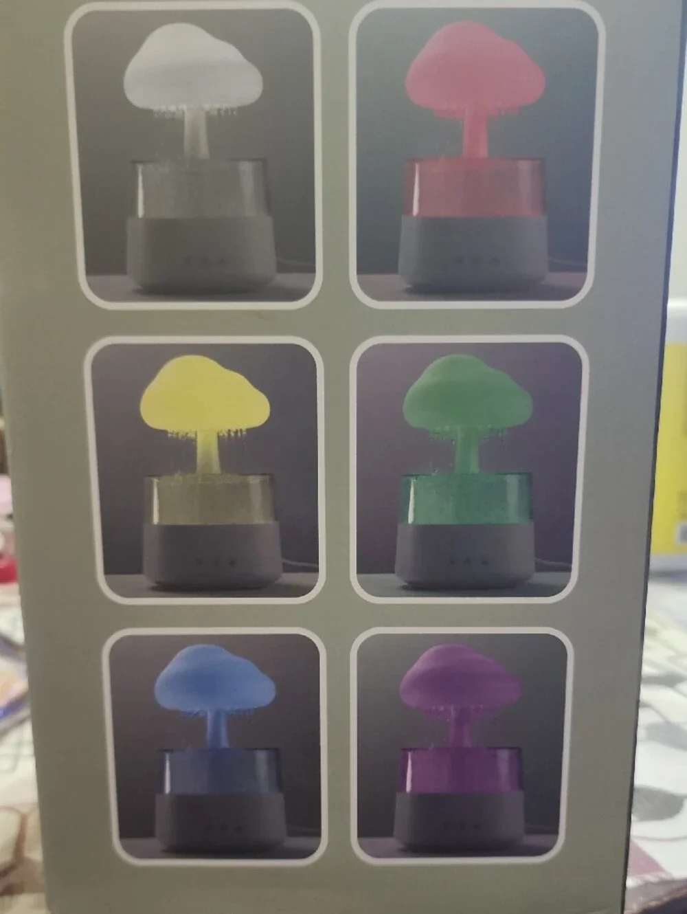 LED Rain Cloud Misting Multicolor Mood Light - White